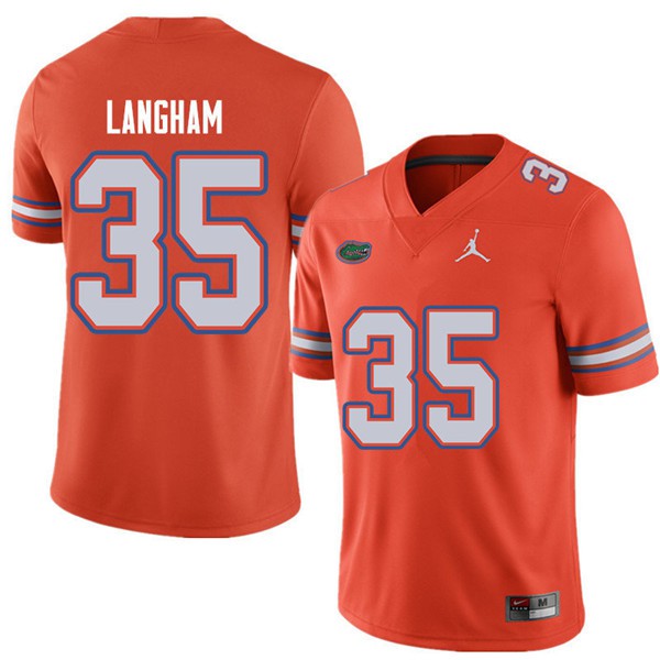 Jordan Brand Men #35 Malik Langham Florida Gators College Football Jersey Orange